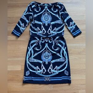 J McLaughlin Nautical Dress with Tie Waist.  Size Medium.